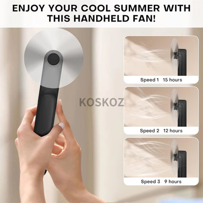 Handheld Mini Fan With Power Bank  Portable USB Rechargeable Pocket Fan For Travel Outdoor And Ever 3