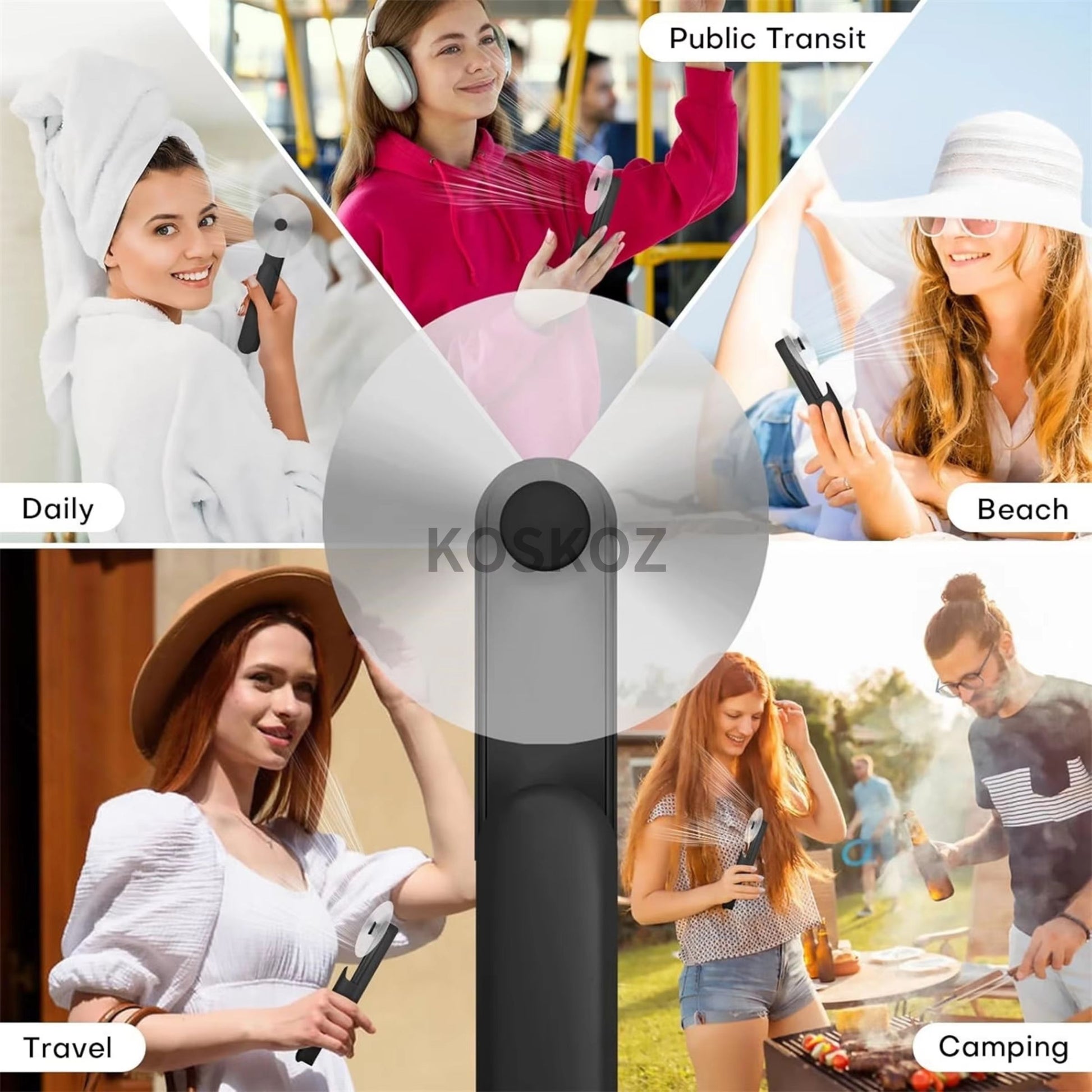Handheld Mini Fan With Power Bank  Portable USB Rechargeable Pocket Fan For Travel Outdoor And Ever 5