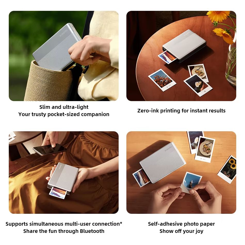 Xiaomi Portable Photo Printer 1S  Wireless Bluetooth ZINK Inkless Mini Printer For Instant Photo Pr 3