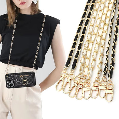 Luxury 120cm Leather Purse Chain Strap – Adjustable Crossbody Replacement Bag Chain for Women