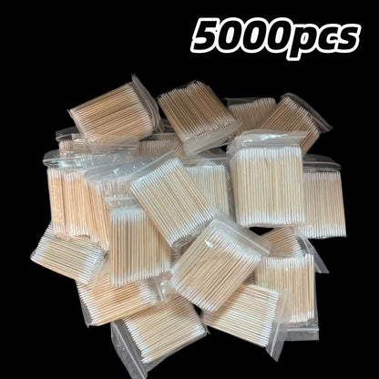 Precision Cotton Nail Polish Corrector Sticks  100300500 Disposable Wooden Cotton Tip Buds 9