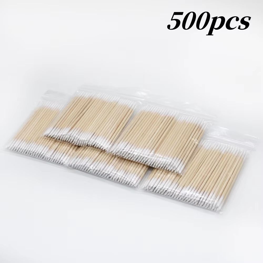Precision Cotton Nail Polish Corrector Sticks  100300500 Disposable Wooden Cotton Tip Buds 11