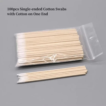 Precision Cotton Nail Polish Corrector Sticks  100300500 Disposable Wooden Cotton Tip Buds 7