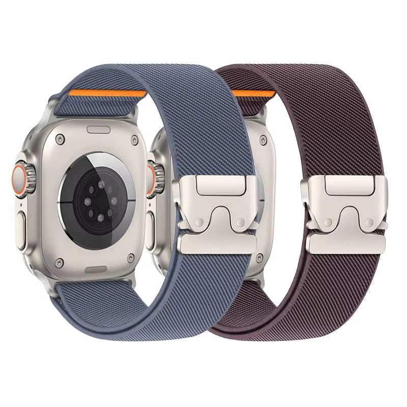 Premium Nylon Elastic Apple Watch Band Set  2PCS Sport Loop Straps For Apple Watch Ultra  Series 10 17