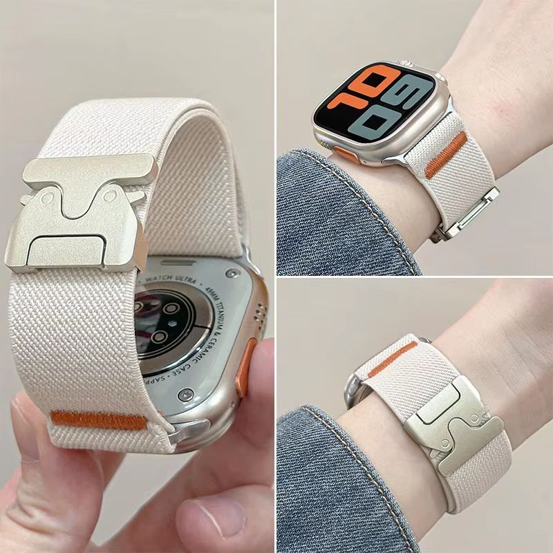 Premium Nylon Elastic Apple Watch Band Set  2PCS Sport Loop Straps For Apple Watch Ultra  Series 10 2
