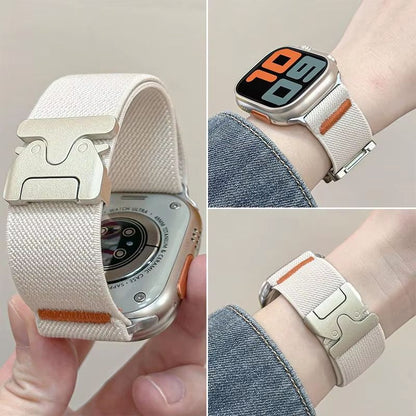 Premium Nylon Elastic Apple Watch Band Set  2PCS Sport Loop Straps For Apple Watch Ultra  Series 10 2