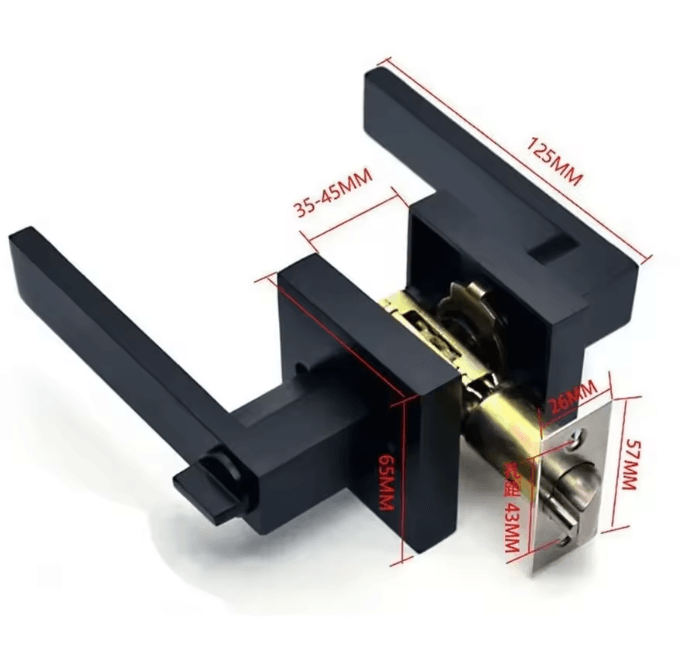 SecureLatch HeavyDuty Interior Door Handle Lock Kit 2