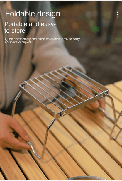 CampGrip Stainless Folding Stove  Grill Rack 3