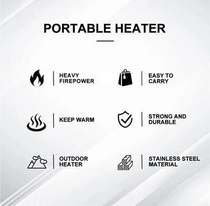 Widesea Portable Stainless Steel Camping Heater 5