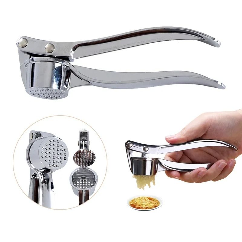Zinc Alloy Garlic Press And Smasher Tool
