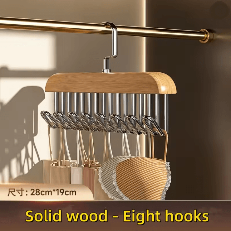 EcoHaven Wooden Multi Hook Hanger Organizer 3