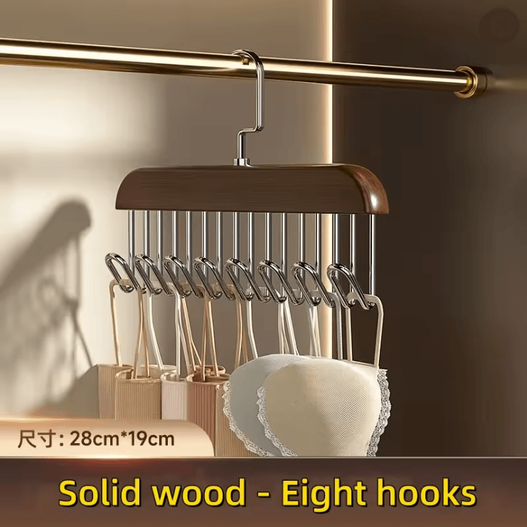 EcoHaven Wooden Multi Hook Hanger Organizer 4