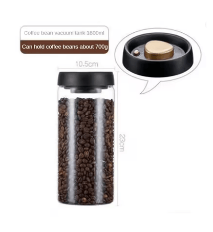 AeroSeal Vacuum Coffee Storage Jar With Airtight Glass Design 6