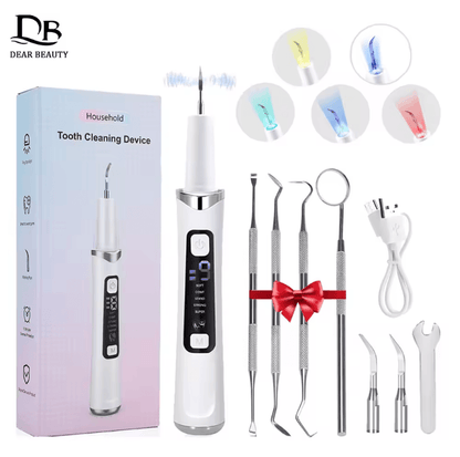 SmilePro Ultrasonic Tooth Cleaner with 5 LED Lights and 9-Level Plaque Removal System
