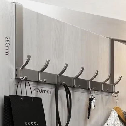 OvertheDoor Hook Organizer Rack  SpaceSaving Clothes Coat And Towel Hanger For Bathroom Or Bedroom 11
