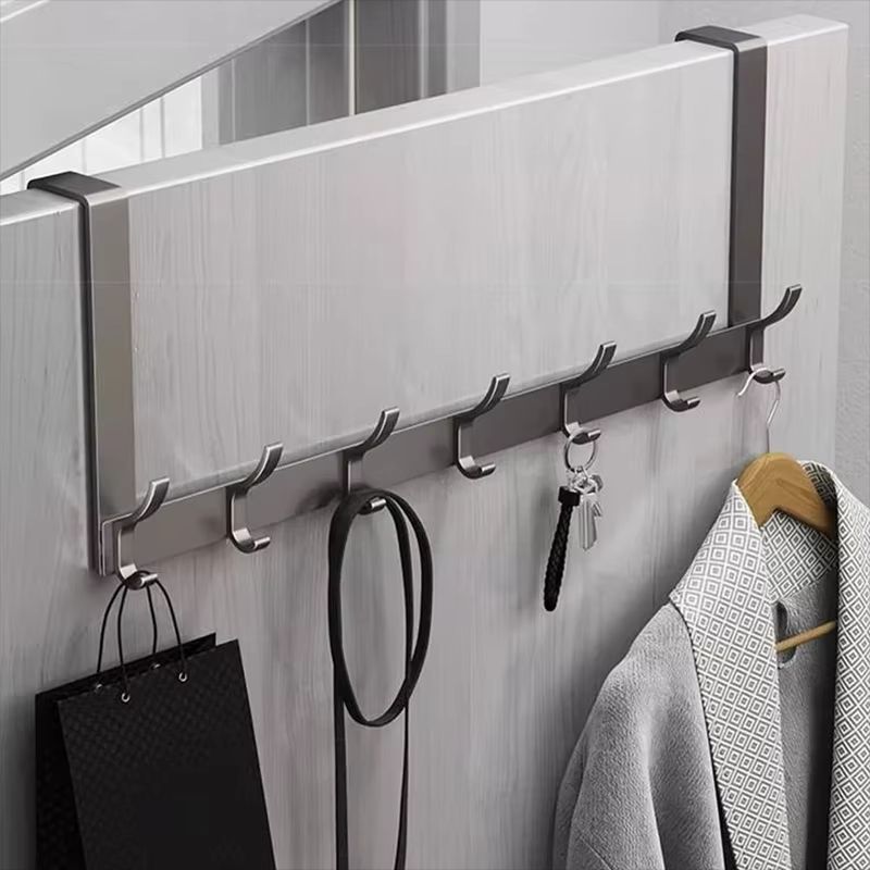 OvertheDoor Hook Organizer Rack  SpaceSaving Clothes Coat And Towel Hanger For Bathroom Or Bedroom 1