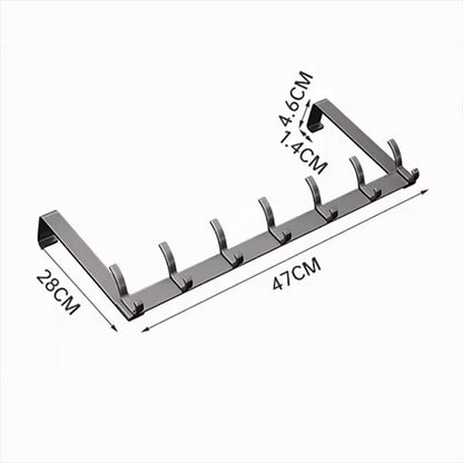 OvertheDoor Hook Organizer Rack  SpaceSaving Clothes Coat And Towel Hanger For Bathroom Or Bedroom 3