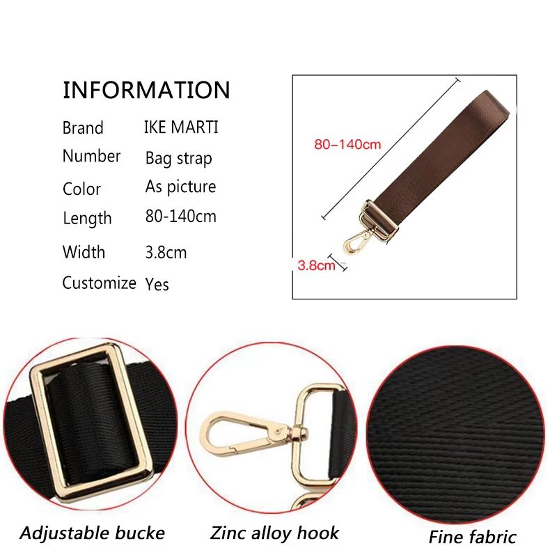 Adjustable Replacement Shoulder Strap For Bags  Durable Crossbody And Briefcase Strap 80140cm 4