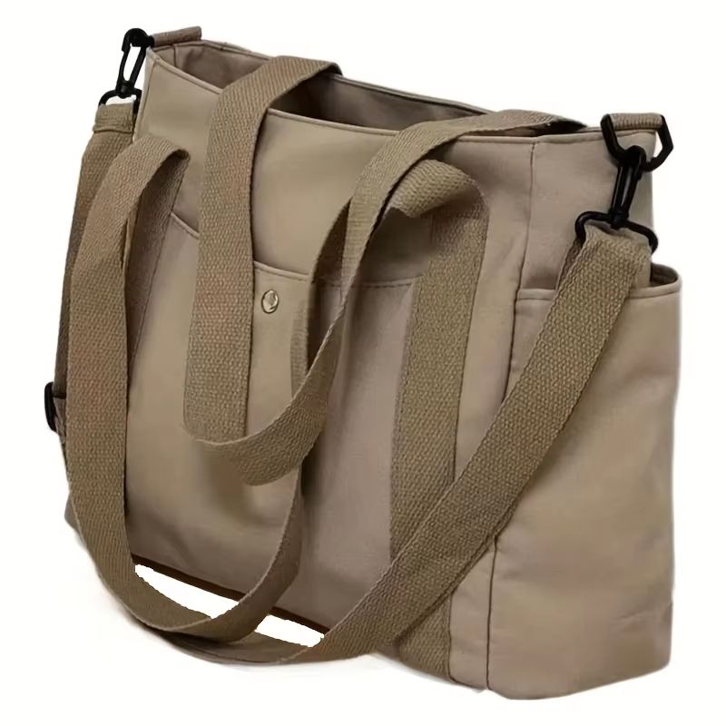 Large Capacity Nylon Crossbody Bag – Lightweight Casual Messenger Shoulder Bag with Removable Strap