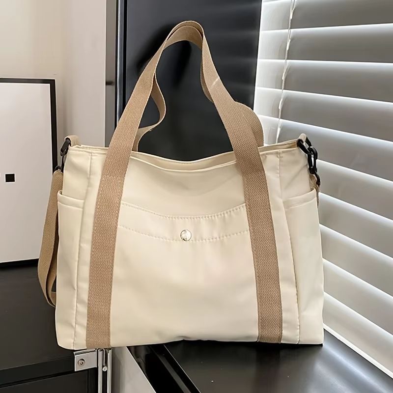 Large Capacity Nylon Crossbody Bag  Lightweight Casual Messenger Shoulder Bag With Removable Strap 1