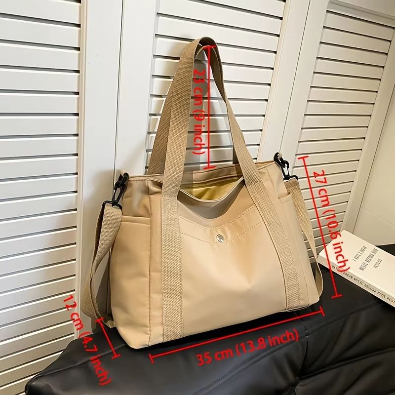 Large Capacity Nylon Crossbody Bag  Lightweight Casual Messenger Shoulder Bag With Removable Strap 2