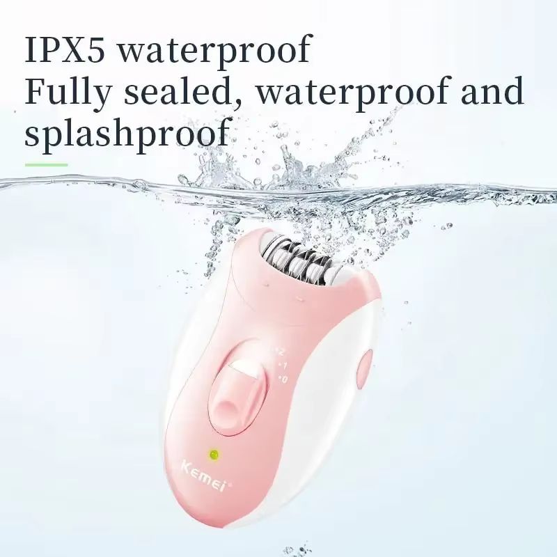 Kemei Rechargeable Womens Epilator  Electric Hair Removal Device For Face Body Bikini Legs  Underar 4