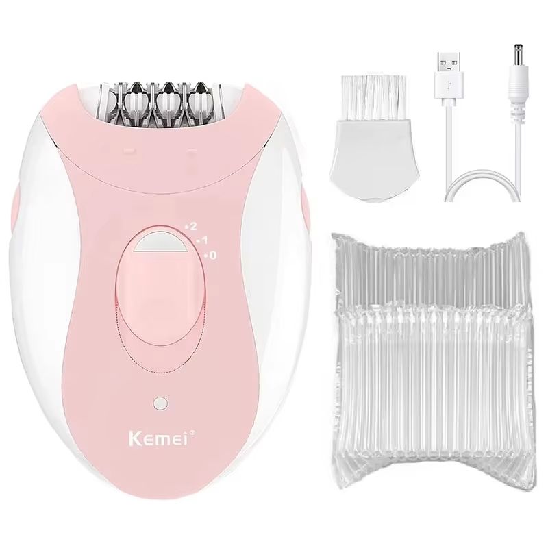 Kemei Rechargeable Womens Epilator  Electric Hair Removal Device For Face Body Bikini Legs  Underar 6