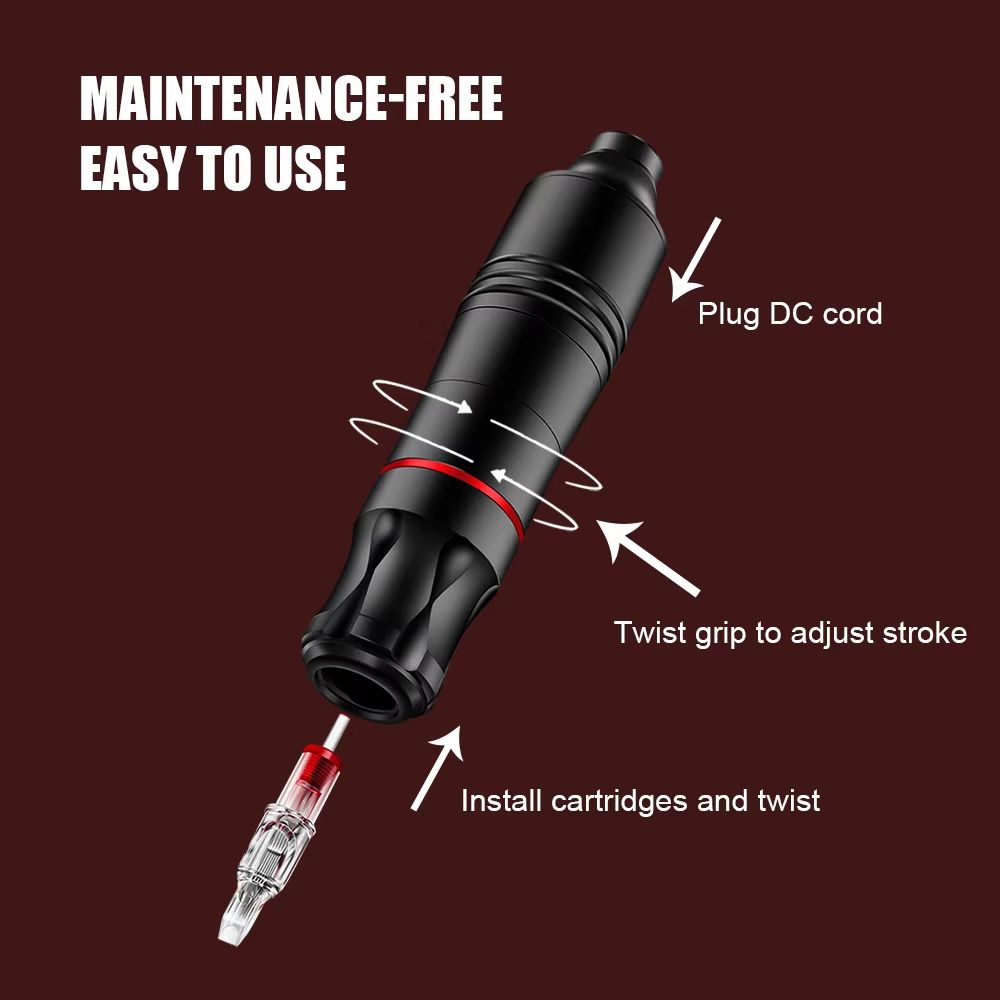 Professional Rotary Tattoo Machine Kit  Complete Tattoo Pen Set With Power Supply  Needles 1