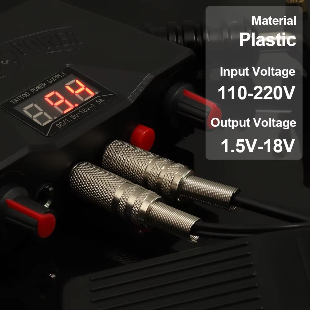 Professional Rotary Tattoo Machine Kit  Complete Tattoo Pen Set With Power Supply  Needles 5