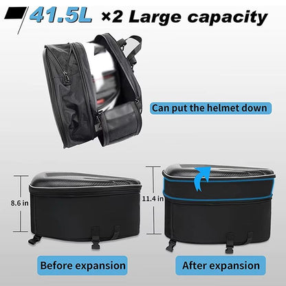 Universal Motorcycle Pannier Bags  Durable Side Luggage Storage Saddlebags 2PCS 2