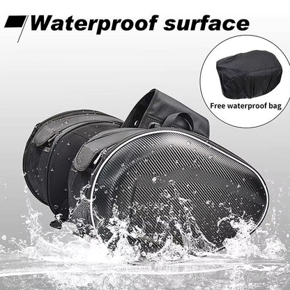 Universal Motorcycle Pannier Bags  Durable Side Luggage Storage Saddlebags 2PCS 3