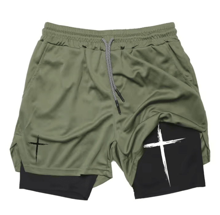 FlexCore 2 In 1 Mens Performance Shorts  Breathable Gym Running Shorts 6