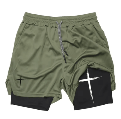 FlexCore 2 In 1 Mens Performance Shorts  Breathable Gym Running Shorts 6