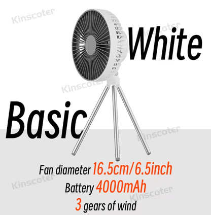 BreezeMate 10000mAh Rechargeable Camping Fan With LED Light And Power Bank Function 6