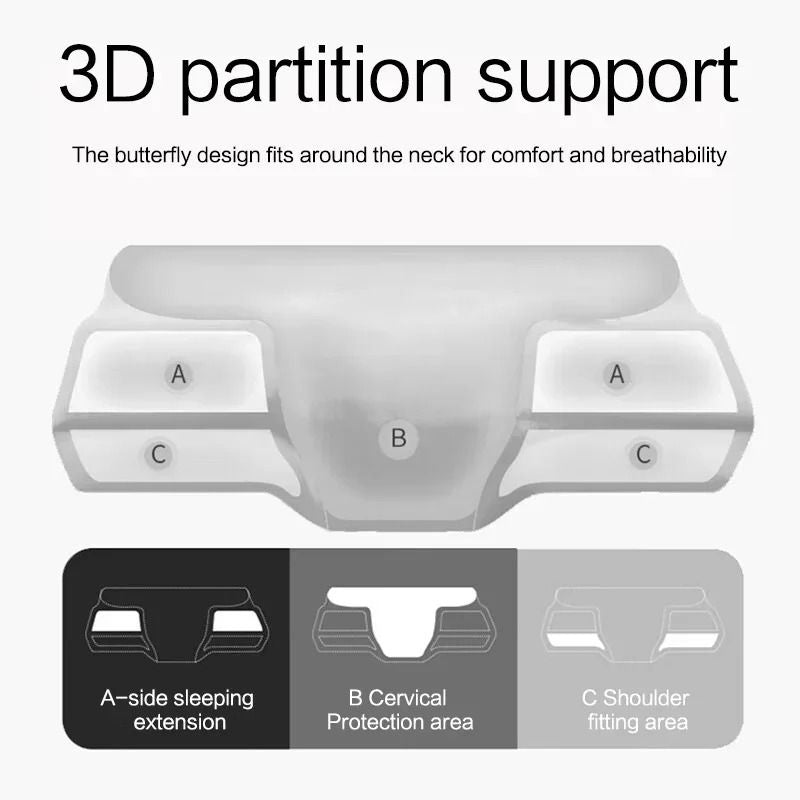 Cervical Memory Foam Neck Pillow With AntiSnoring Support And Slow Rebound Comfort 2