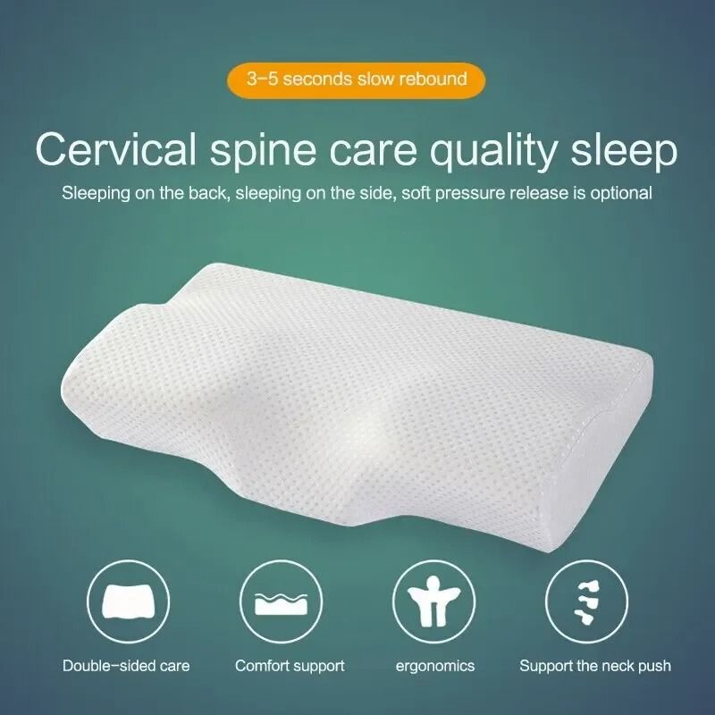 Cervical Memory Foam Neck Pillow With AntiSnoring Support And Slow Rebound Comfort 6