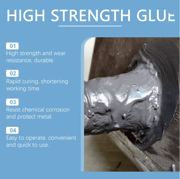 BondMaster High Strength Metal Repair Adhesive Heat Resistant Welding Sealant AB Glue 2