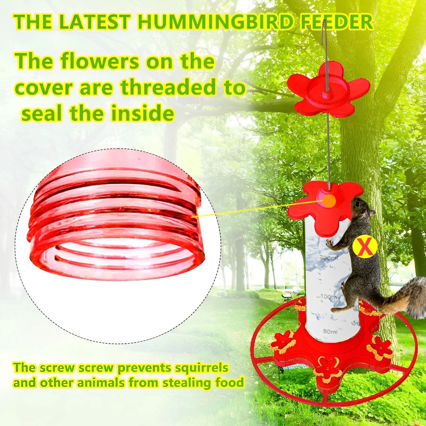 Hanging Anti Ant Leakproof Hummingbird Bird Feeder 4