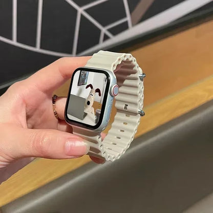 Silicone Ocean Band For Apple Watch  Premium Sport Strap For Series Ultra 2 10 9 8 7 6 SE 3849mm 3
