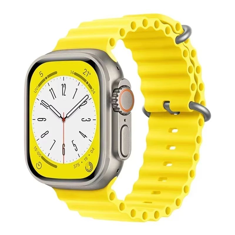 Silicone Ocean Band For Apple Watch  Premium Sport Strap For Series Ultra 2 10 9 8 7 6 SE 3849mm 7