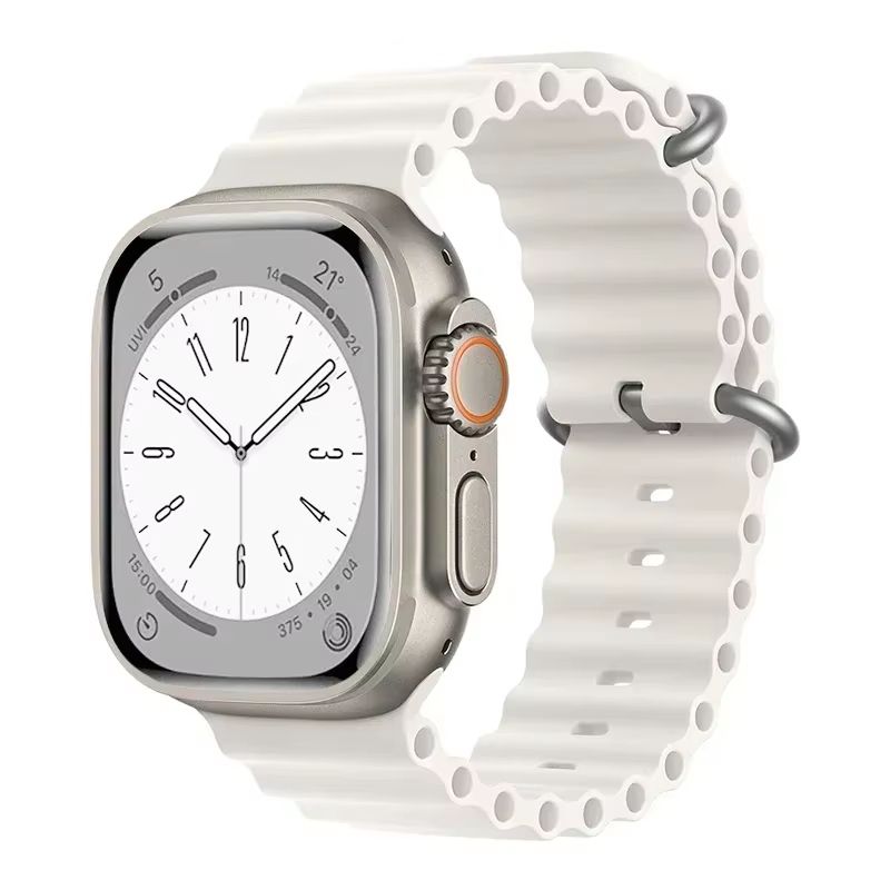 Silicone Ocean Band For Apple Watch  Premium Sport Strap For Series Ultra 2 10 9 8 7 6 SE 3849mm 9