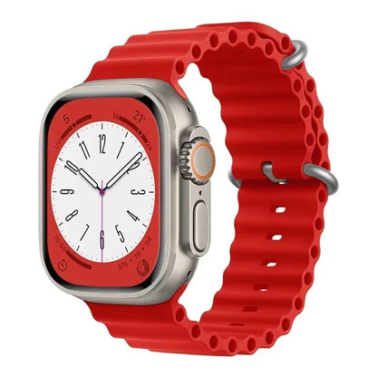 Silicone Ocean Band For Apple Watch  Premium Sport Strap For Series Ultra 2 10 9 8 7 6 SE 3849mm 10