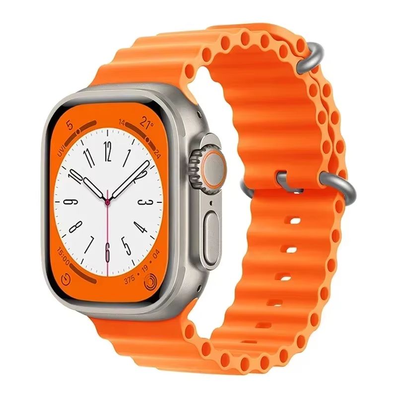 Silicone Ocean Band For Apple Watch  Premium Sport Strap For Series Ultra 2 10 9 8 7 6 SE 3849mm 13