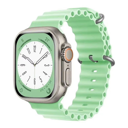 Silicone Ocean Band For Apple Watch  Premium Sport Strap For Series Ultra 2 10 9 8 7 6 SE 3849mm 15
