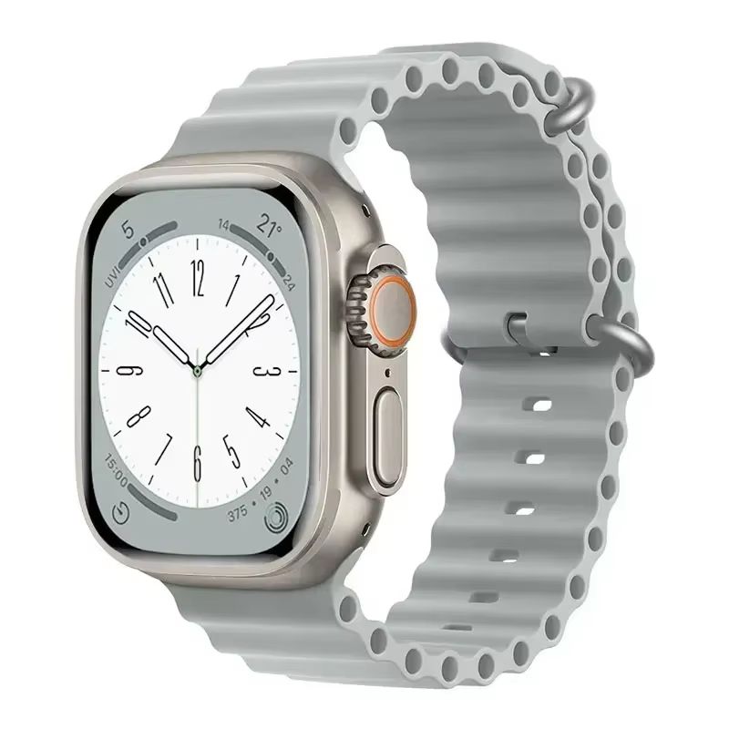 Silicone Ocean Band For Apple Watch  Premium Sport Strap For Series Ultra 2 10 9 8 7 6 SE 3849mm 18