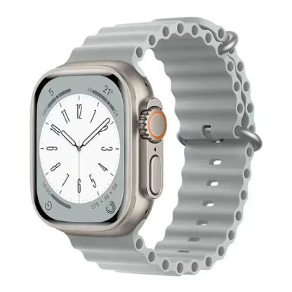Silicone Ocean Band For Apple Watch  Premium Sport Strap For Series Ultra 2 10 9 8 7 6 SE 3849mm 18