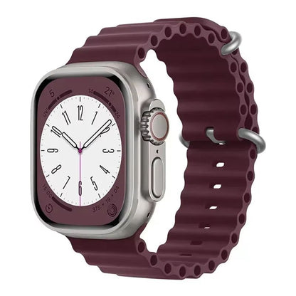 Silicone Ocean Band For Apple Watch  Premium Sport Strap For Series Ultra 2 10 9 8 7 6 SE 3849mm 20
