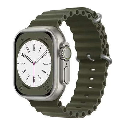 Silicone Ocean Band For Apple Watch  Premium Sport Strap For Series Ultra 2 10 9 8 7 6 SE 3849mm 21