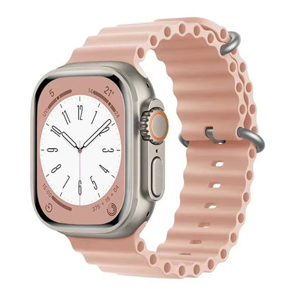 Silicone Ocean Band For Apple Watch  Premium Sport Strap For Series Ultra 2 10 9 8 7 6 SE 3849mm 22