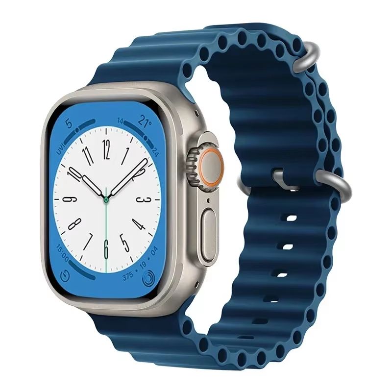 Silicone Ocean Band For Apple Watch  Premium Sport Strap For Series Ultra 2 10 9 8 7 6 SE 3849mm 23